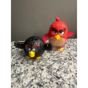 Angry Birds Red Black Bird Toys Action Figures Set Kids Play